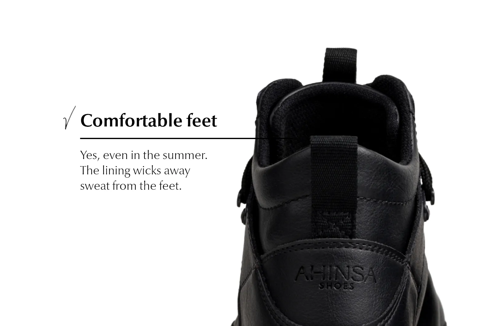 Men's Hiker black barefoot ankle trekking boots