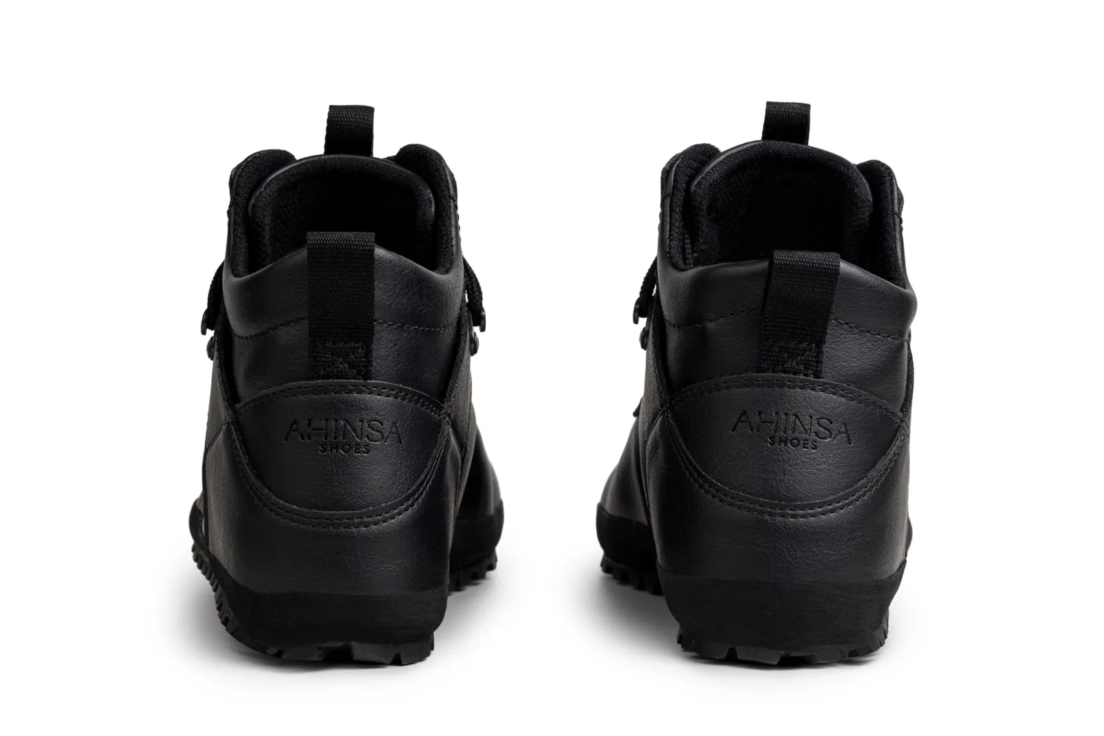 Men's Hiker black barefoot ankle trekking boots