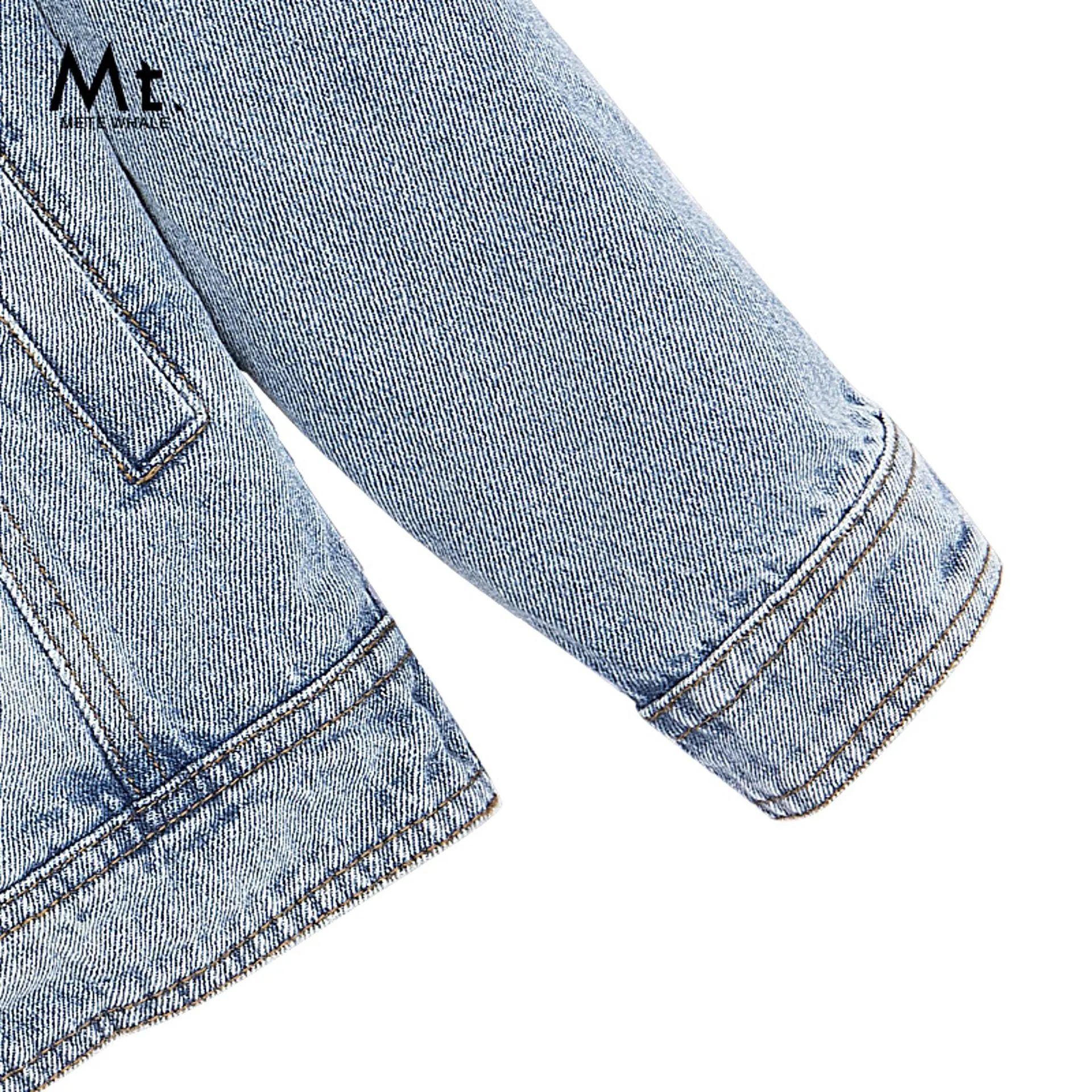 Mt Light blue men's denim hooded jacket