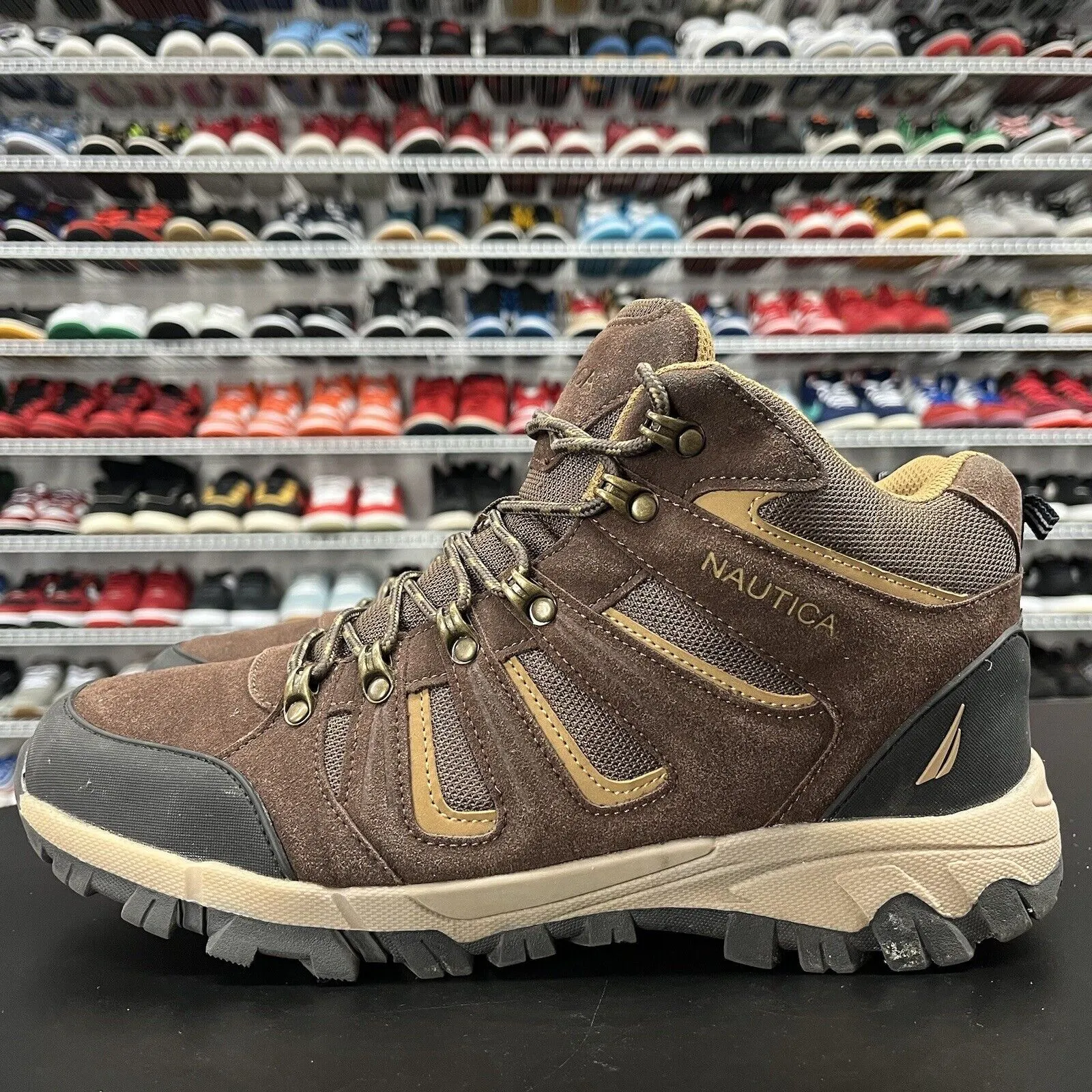 Nautica Hiking Boots Brown Visto Mid Rise Men's Size 12