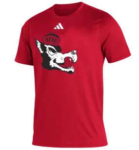 NC State Wolfpack Adidas Red Slobbering Wolf Creator T-Shirt