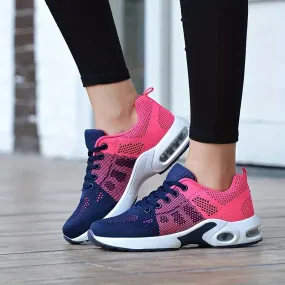 New Musabela Orthopedic Sneakers for Girls/Women,Slip-On Air Cushion Breathe Mesh Running Walking Shoes, Pink Sz 8