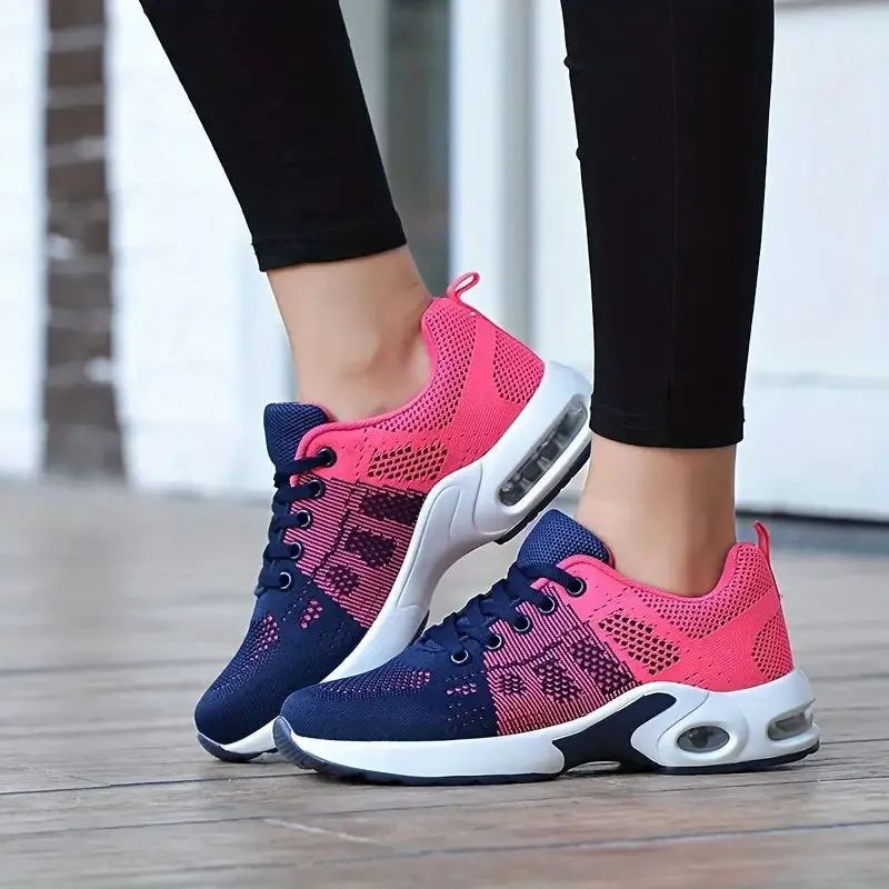 New Musabela Orthopedic Sneakers for Girls/Women,Slip-On Air Cushion Breathe Mesh Running Walking Shoes, Pink Sz 9