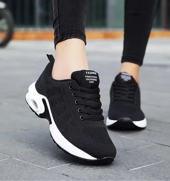New Sz 8.5 Musabela Orthopedic Sneakers for Women,Ortho Pro - The Most Comfortable Orthopedic Shoes,Lightweight Fashion Sport Sneakers,Casual Walking Air Cushion Shoes Black, Sz 8.5
