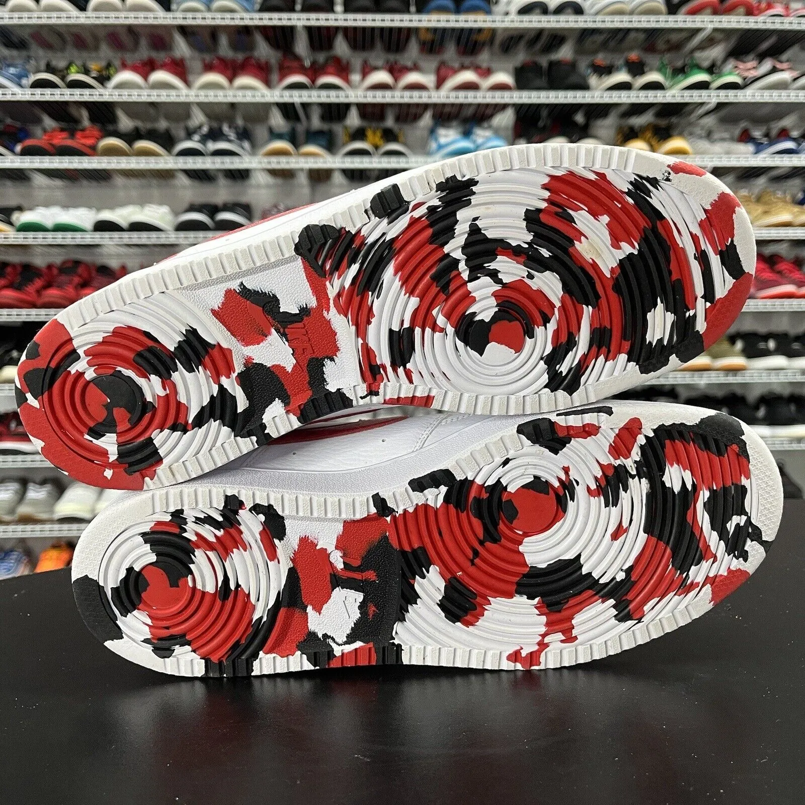 Nike Court Vision Low Swoosh Print Red Sneakers Shoes DM7588-100 Men's Size 11