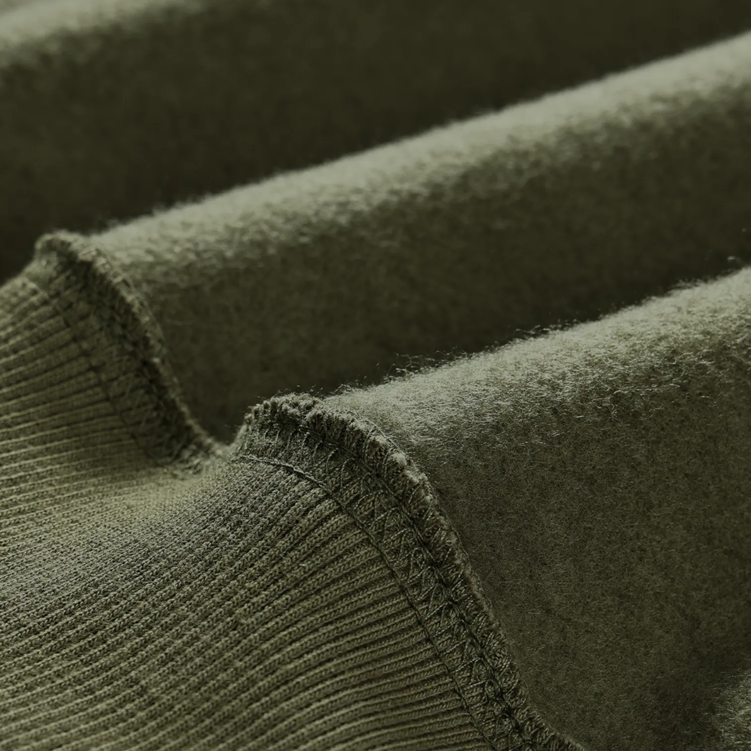 Oversized high neck zip front fleece hoodie