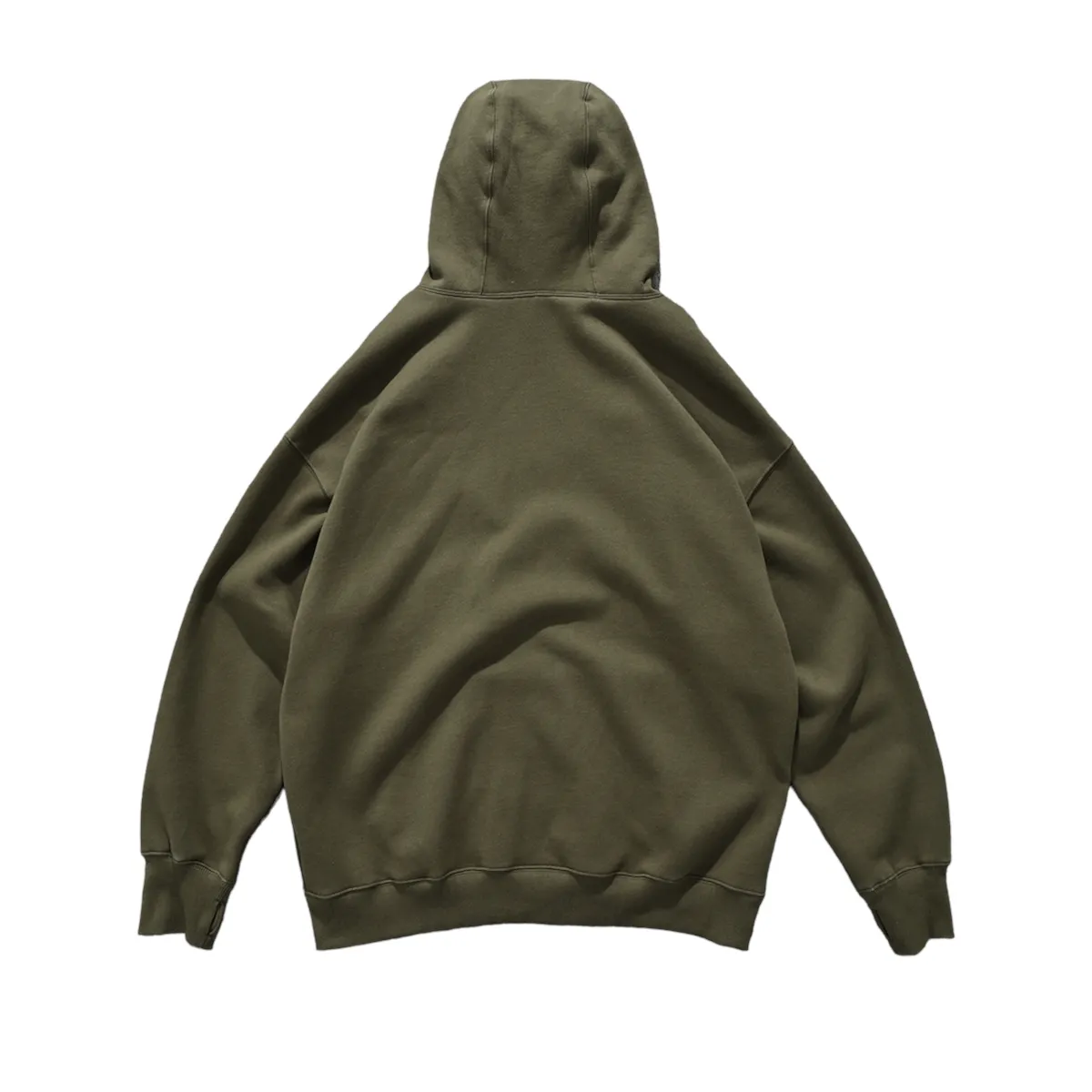 Oversized high neck zip front fleece hoodie