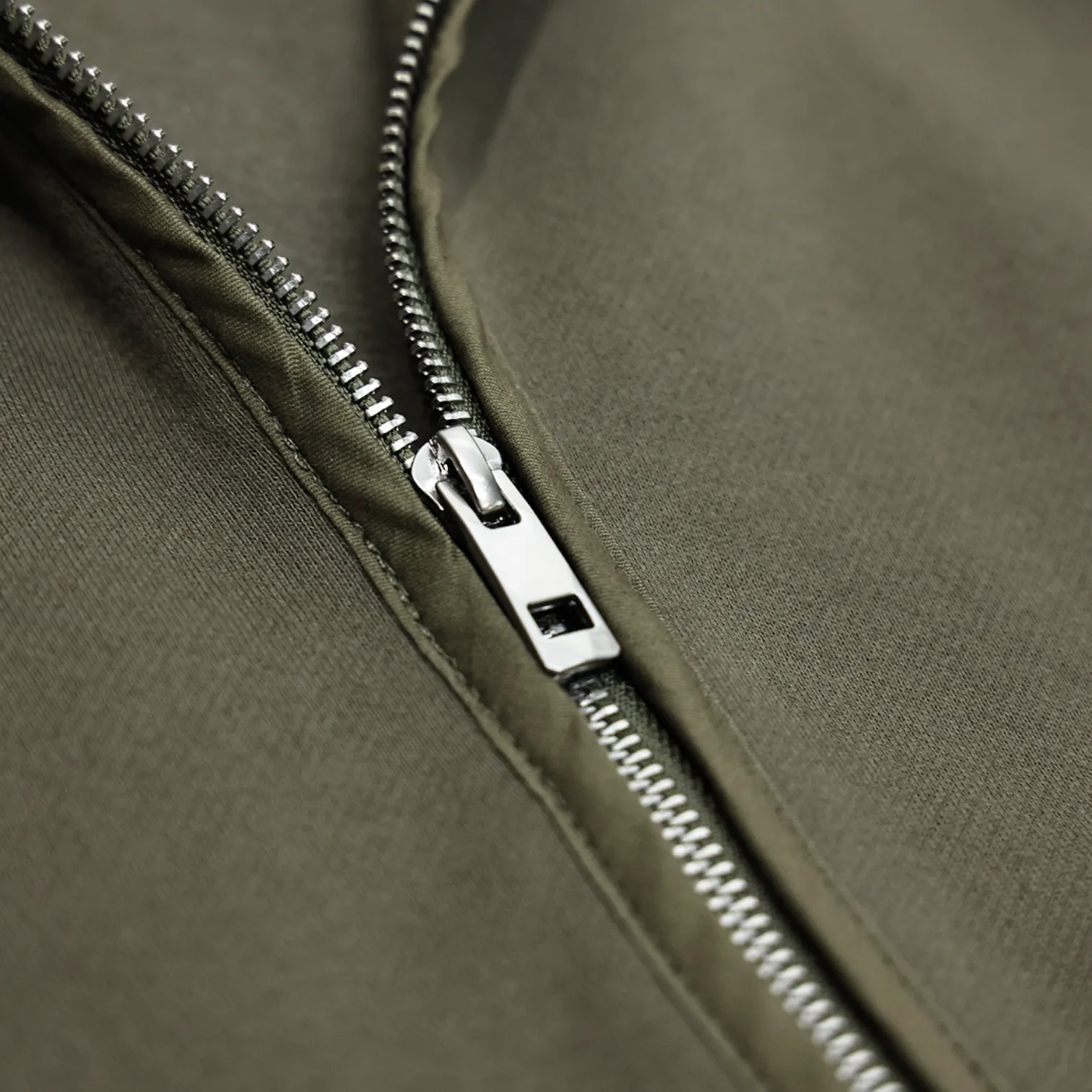 Oversized high neck zip front fleece hoodie