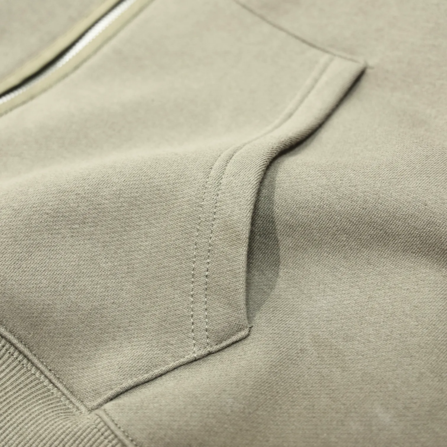 Oversized high neck zip front fleece hoodie