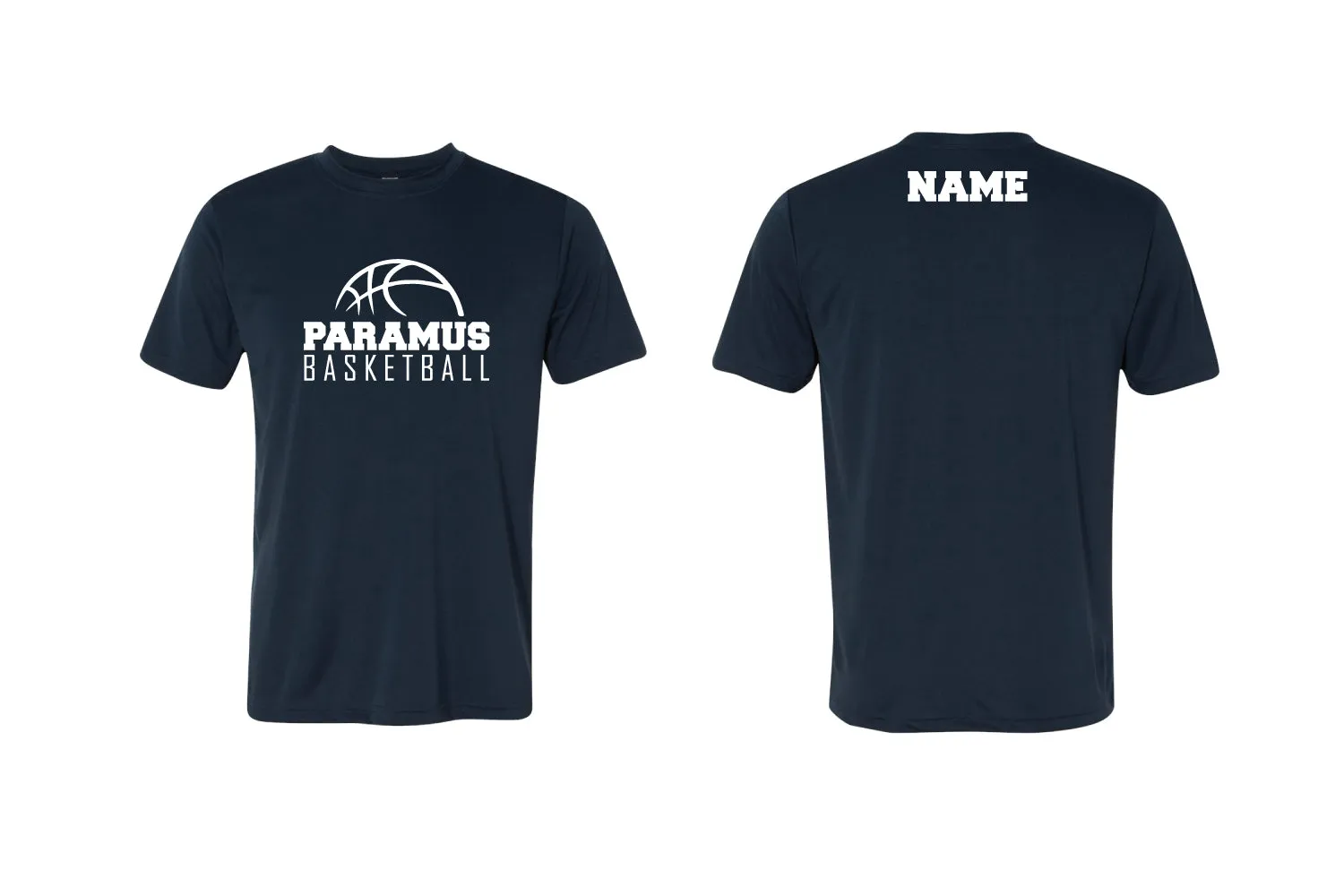 Paramus Basketball Dryfit Performance Tee - Navy