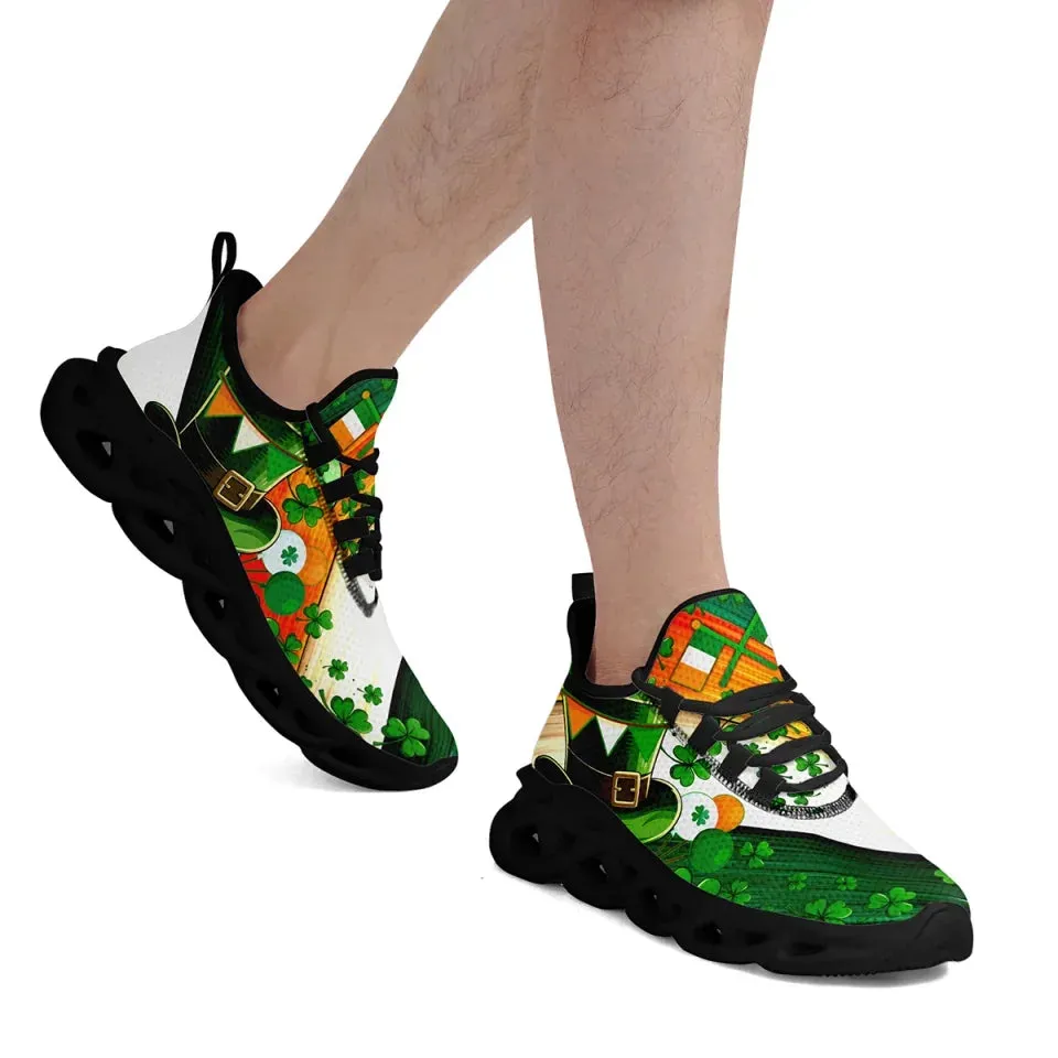 Personalized Clover Charm Sneakers,Personalized St. Paddy’s Day Walking Shoes