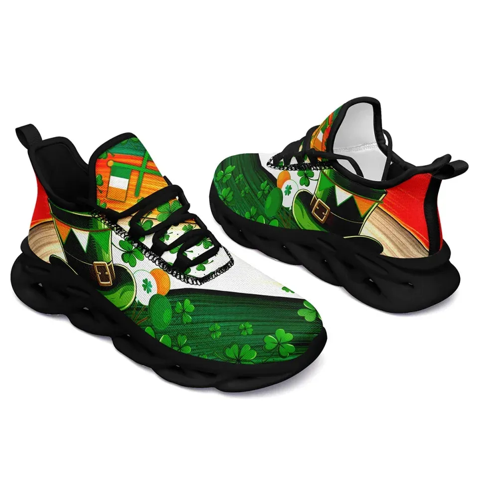Personalized Clover Charm Sneakers,Personalized St. Paddy’s Day Walking Shoes