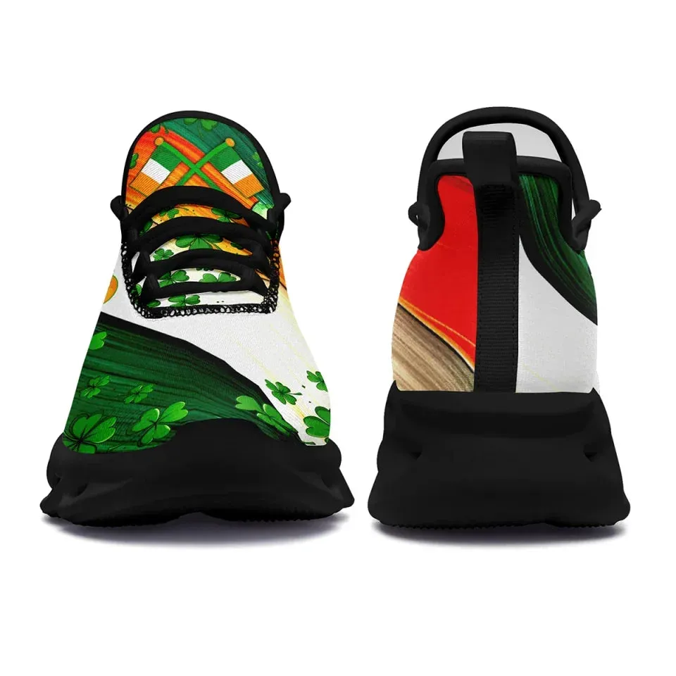 Personalized Clover Charm Sneakers,Personalized St. Paddy’s Day Walking Shoes