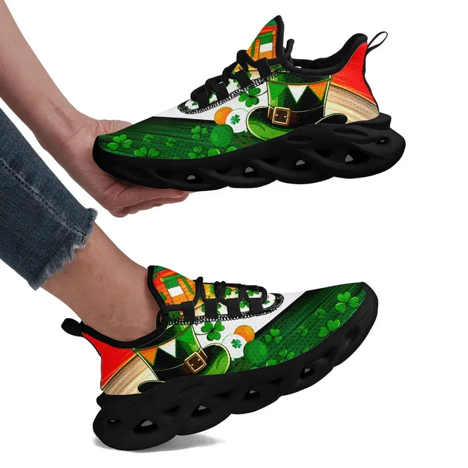 Personalized Clover Charm Sneakers,Personalized St. Paddy’s Day Walking Shoes