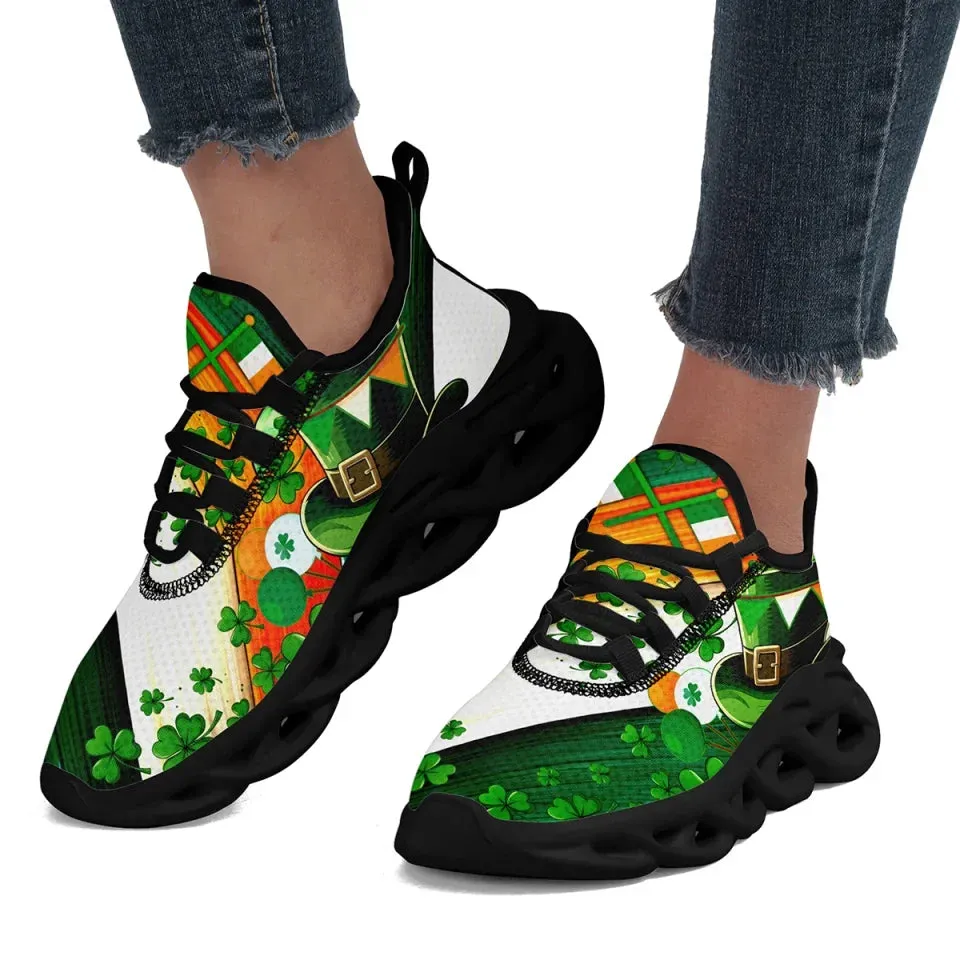Personalized Clover Charm Sneakers,Personalized St. Paddy’s Day Walking Shoes