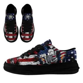 Personalized Gothic Style Sneakers, Custom Dark Gothic Shoes, Skull, Skeleton Comfortable Shoes