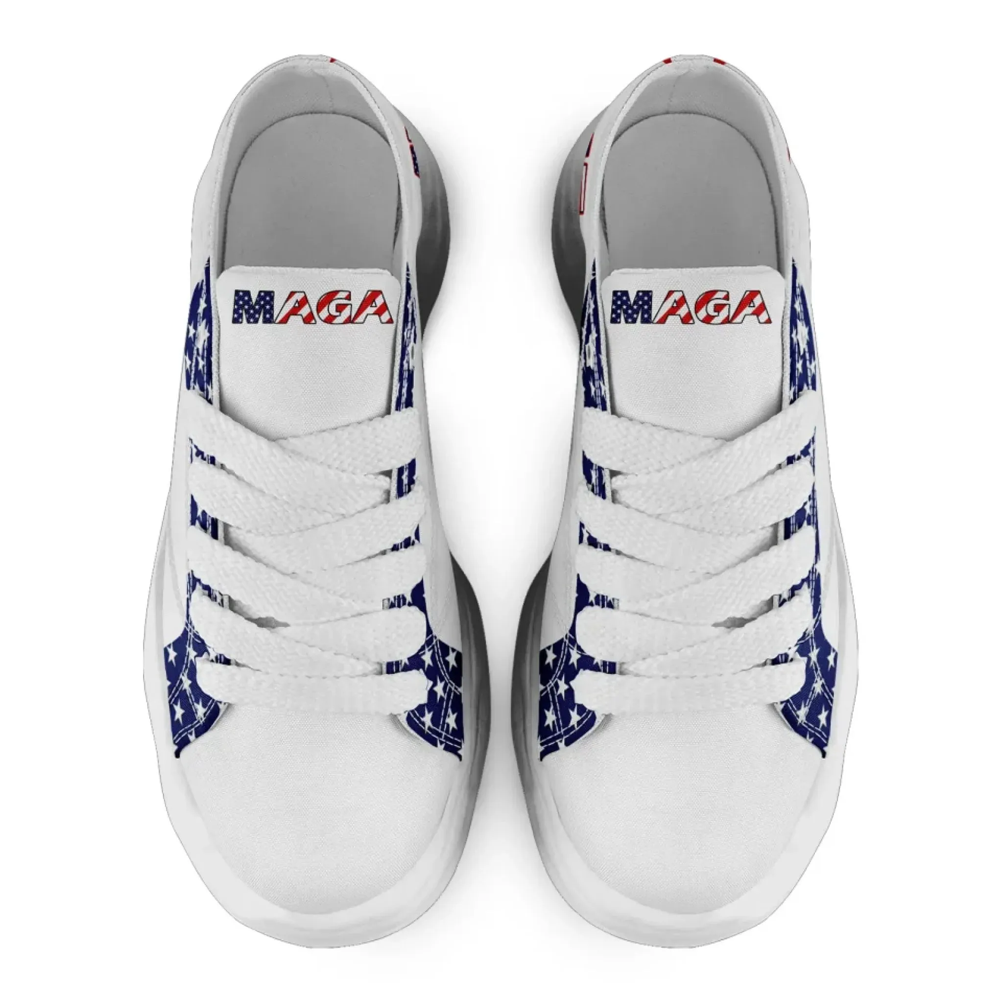 Personalized Trump 45-47 Sneakers, Custom Patriotic Lace-Up Shoes, Comfortable Unisex Shoes