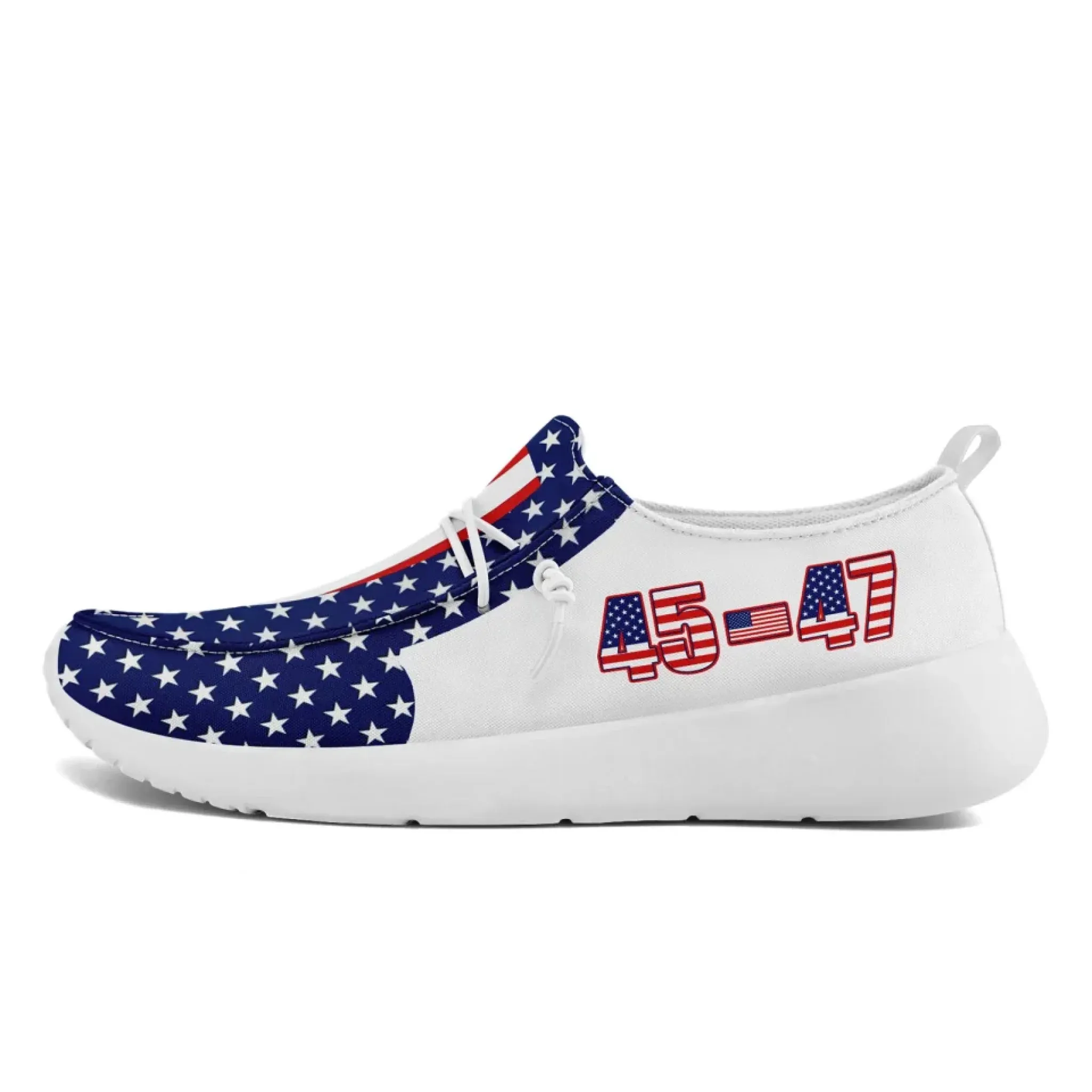 Personalized Trump 45-47 Sneakers, Custom Slip On Casual Shoes, Comfortable Unisex Shoes