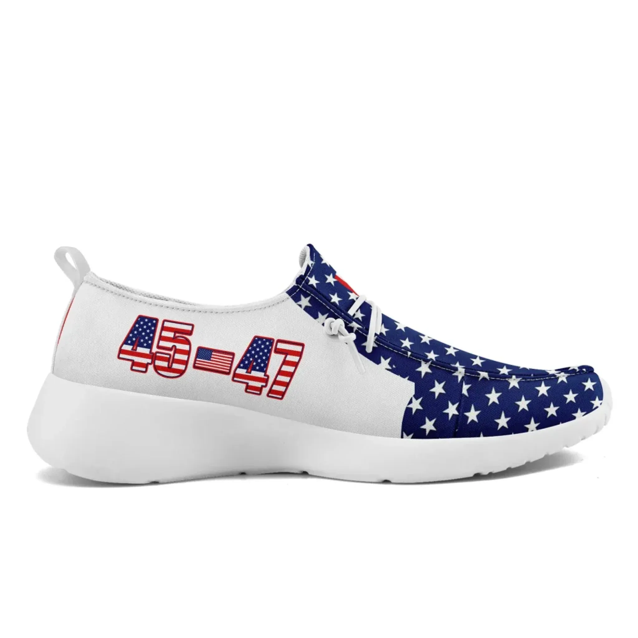 Personalized Trump 45-47 Sneakers, Custom Slip On Casual Shoes, Comfortable Unisex Shoes
