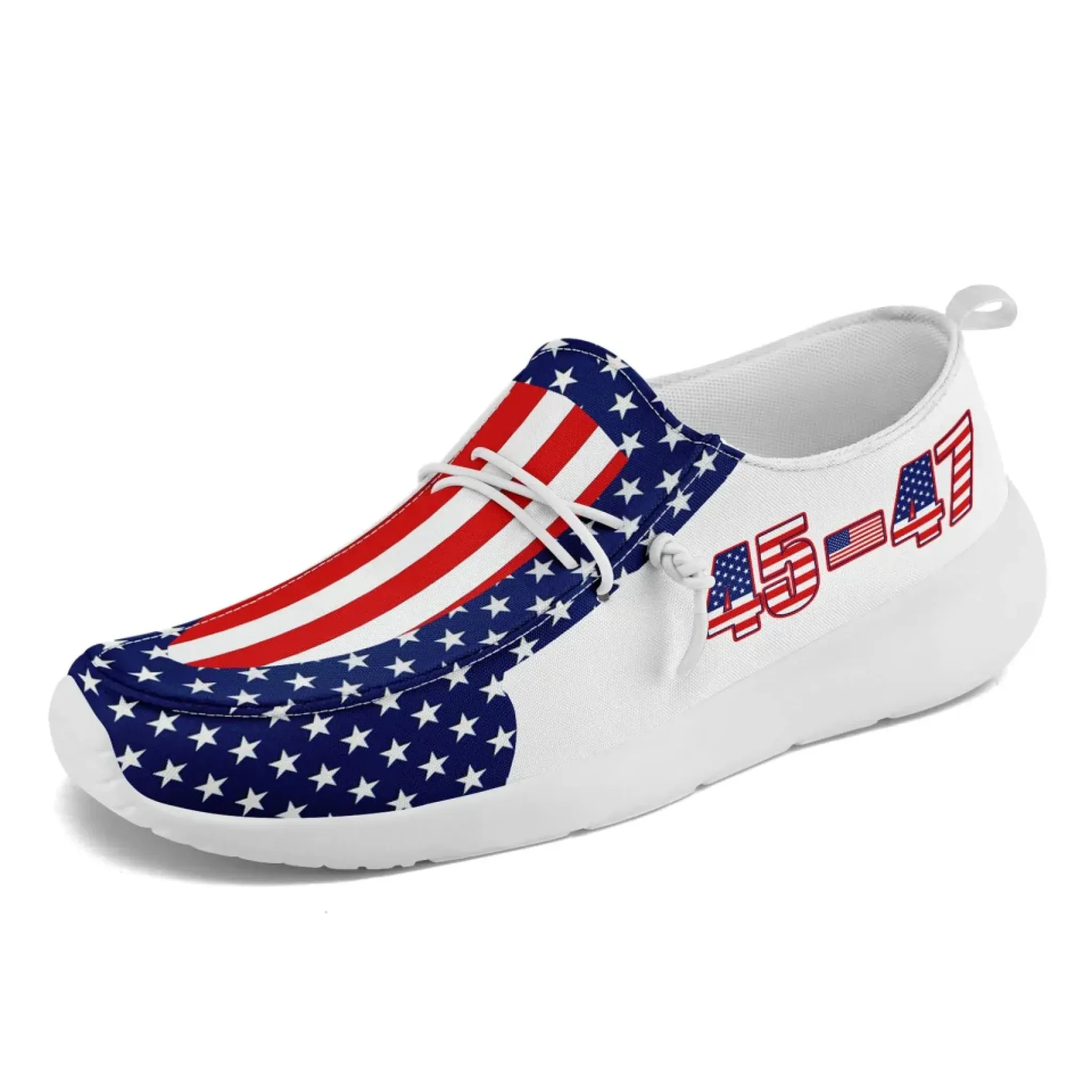 Personalized Trump 45-47 Sneakers, Custom Slip On Casual Shoes, Comfortable Unisex Shoes