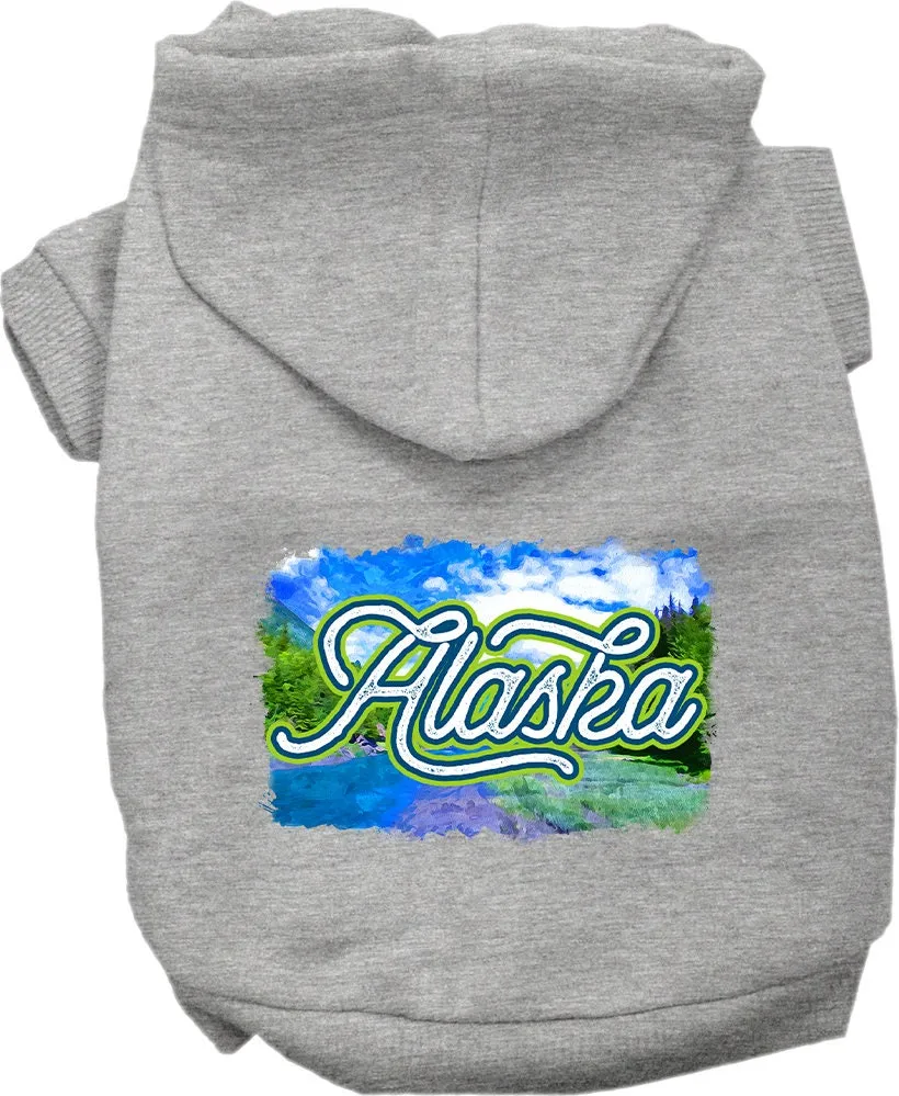 Pet Dog & Cat Screen Printed Hoodie for Small to Medium Pets (Sizes XS-XL), "Alaska Summer"