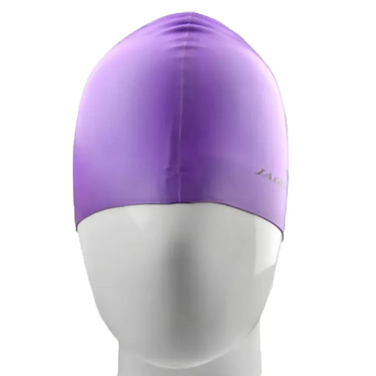 Pure Color Style Elastic Silicone Swimming Cap / Swimming Hat, SC309(Purple)