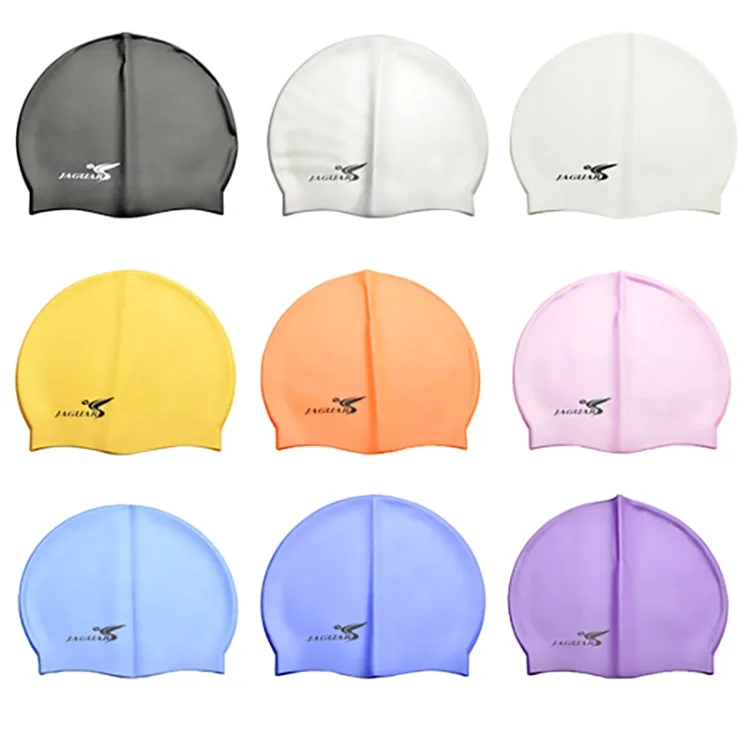 Pure Color Style Elastic Silicone Swimming Cap / Swimming Hat, SC309(Purple)