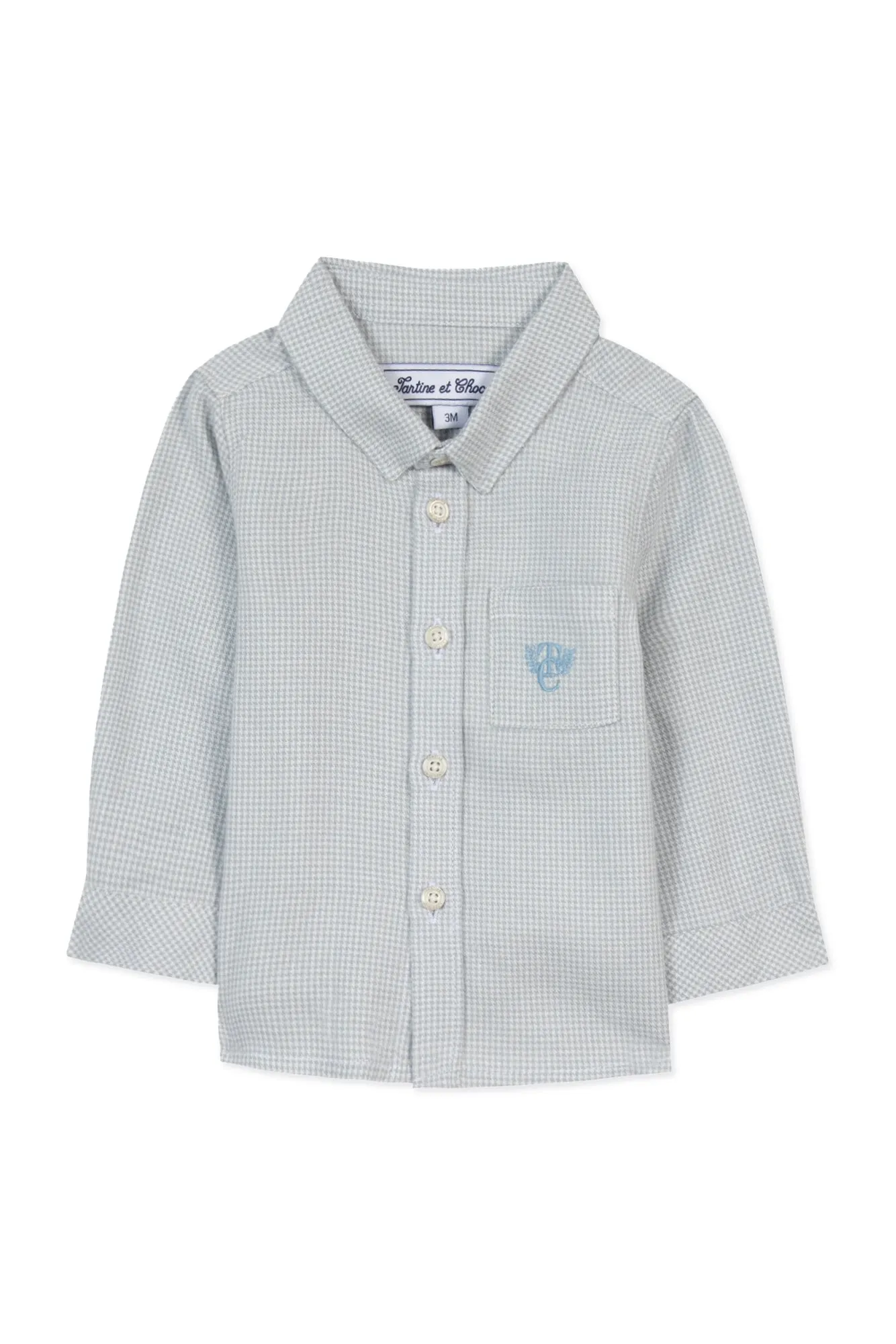 Shirt - Blue Pattern Thunderstorm Two-Tone Gingham