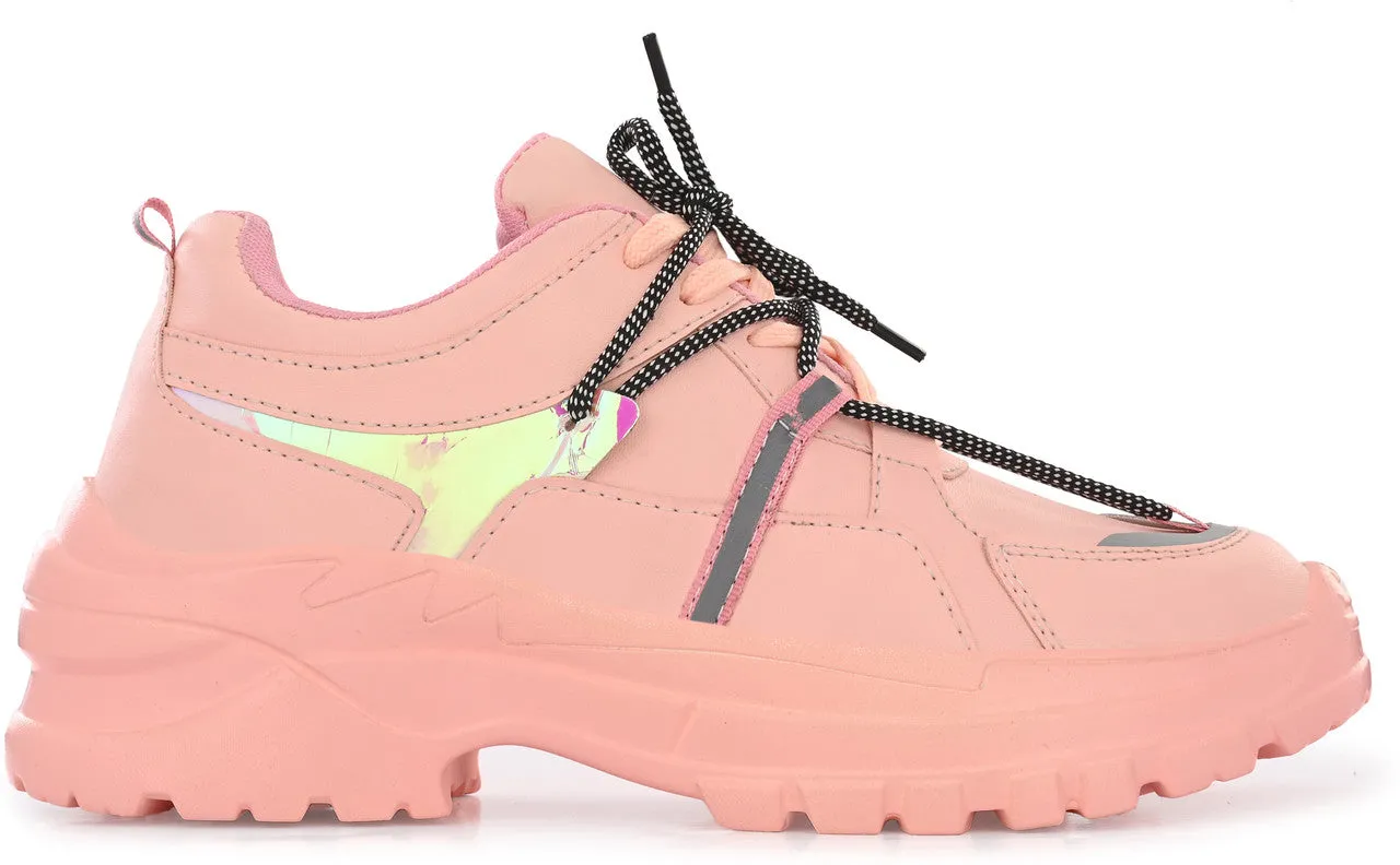SHOE BLATE Walking Shoes For Women (Pink , 4)