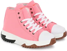 SHOE BLATE Women and Girls Latest Collection Stylish Casual Shoes Sneakers High Tops For Women pink
