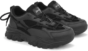 SHOE BLATE Women's/Ladies/Female/Girls Trendy Fashionable Lightweight Comfortable Partywear Training & Gym Shoes For Women (Black , 5)