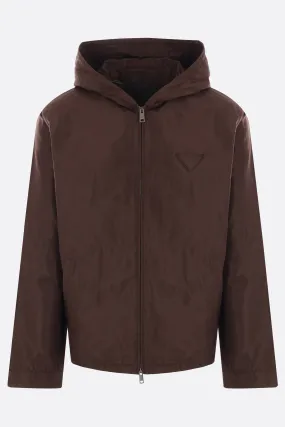Silk Faille Hooded Windbreaker