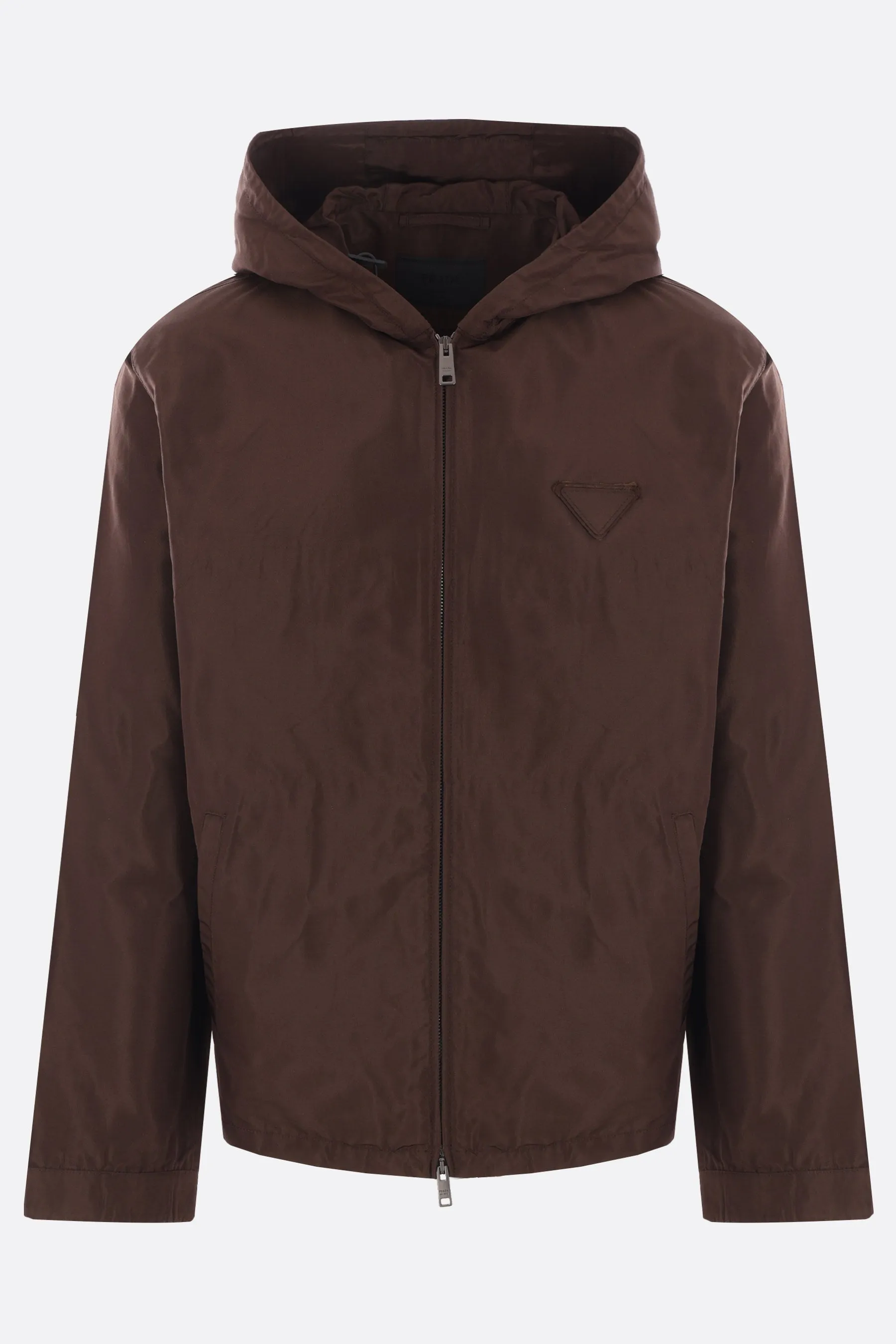 Silk Faille Hooded Windbreaker