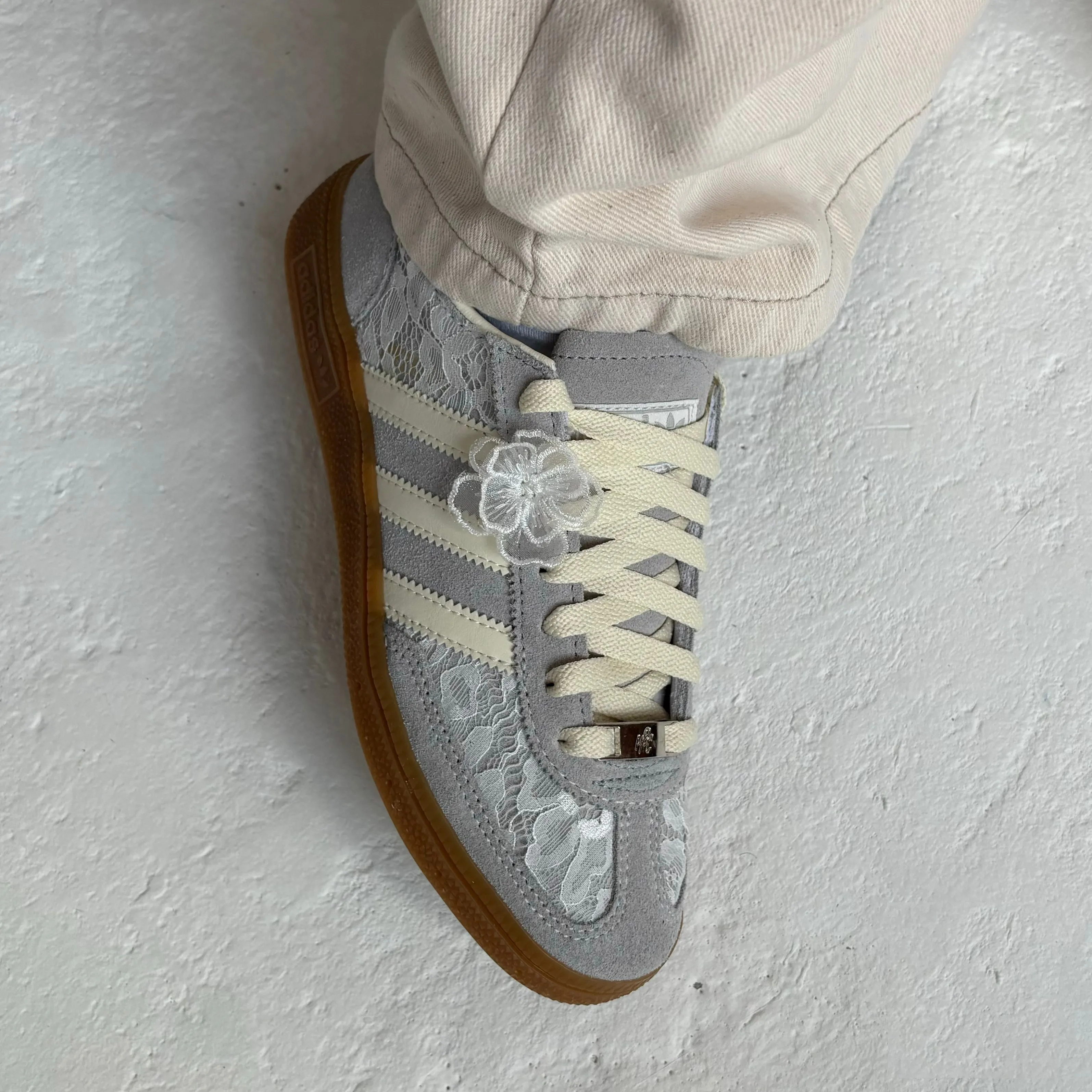 Spezial Lace Flower Grey Custom Adidas Samba