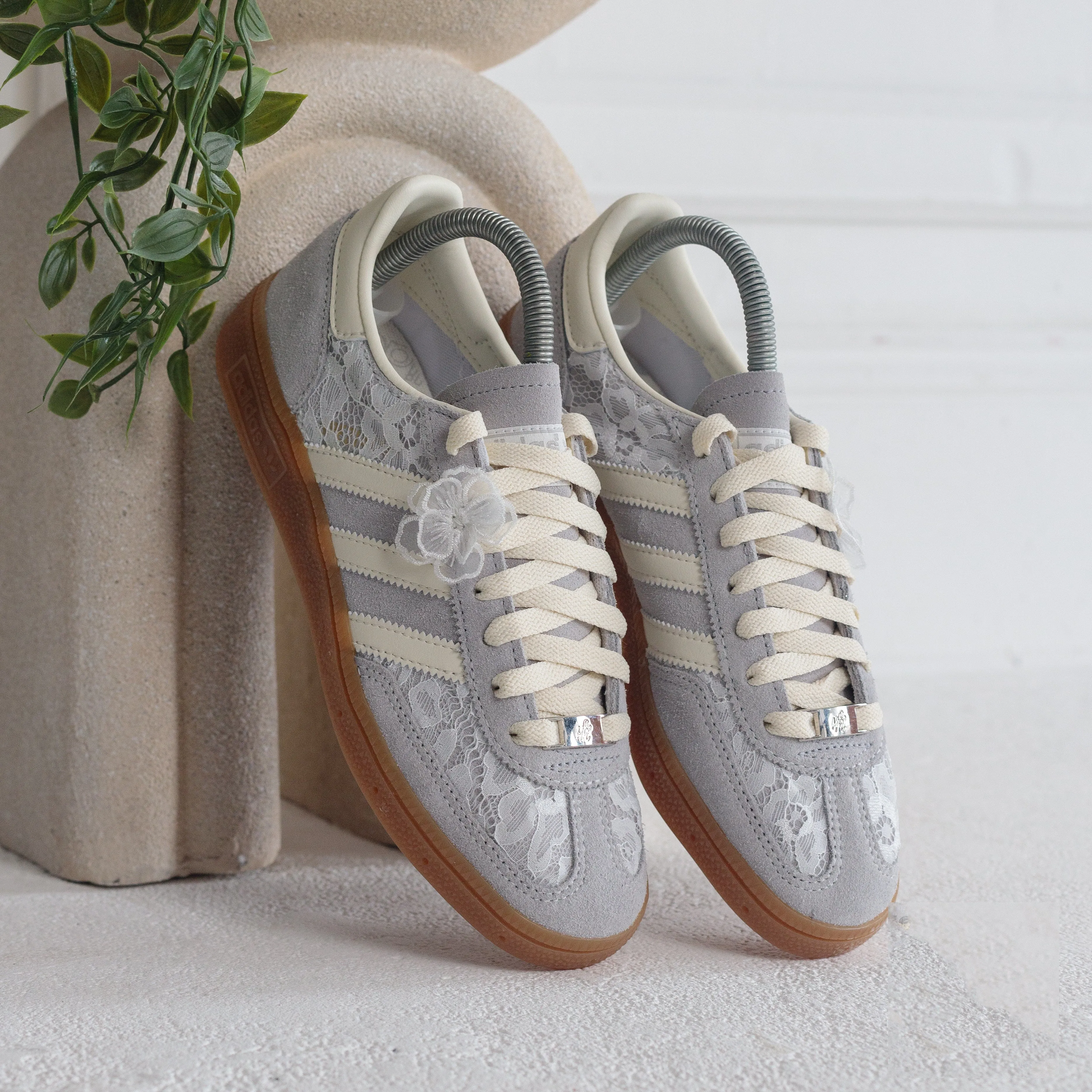 Spezial Lace Flower Grey Custom Adidas Samba