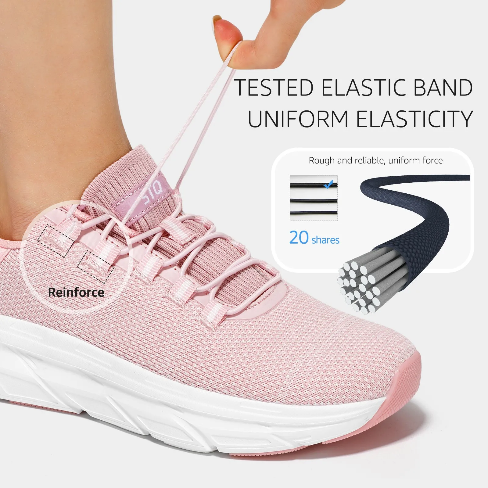 STQ Slip on Sneakers Women Orthopedic Walking Shoes for Plantar Fasciitis Relief