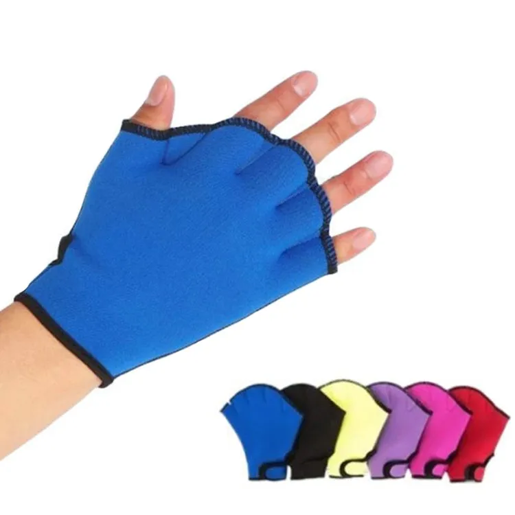 Swimming Training Duck Palm Webbing Multifunctional Snorkeling Gloves, Size: L(Black)
