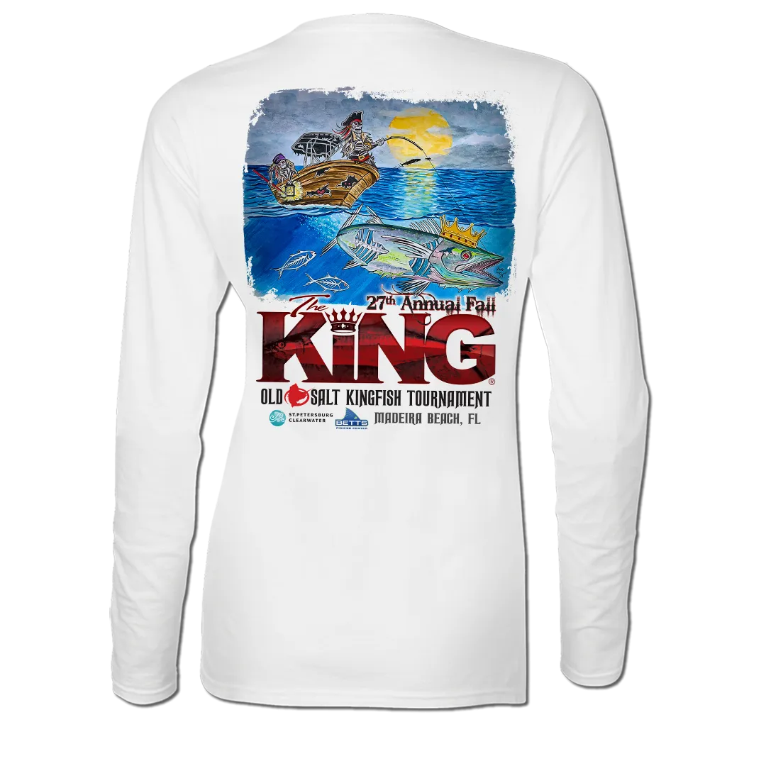 The KING - Fall 2020 Women's - Long Sleeve V-Neck Tournament Shirt - Performance - White