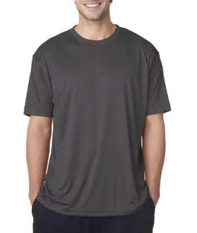 ultraclub(R) men's cool & dry sport performance interlock tee - charcoal (m)