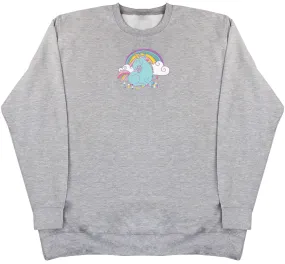 Unicorn Rainbow - Kids Oversized Comfy Sweater