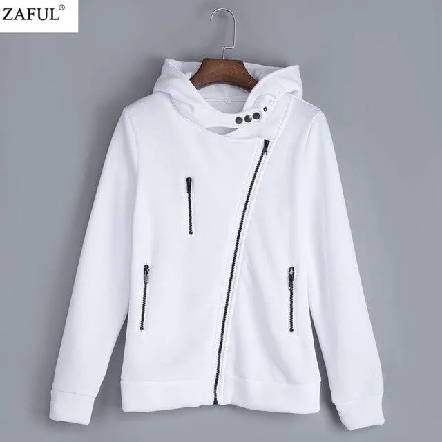 Women hoodie sweatshirt zipper V Neck Long Sleeve Warm partywear jacket