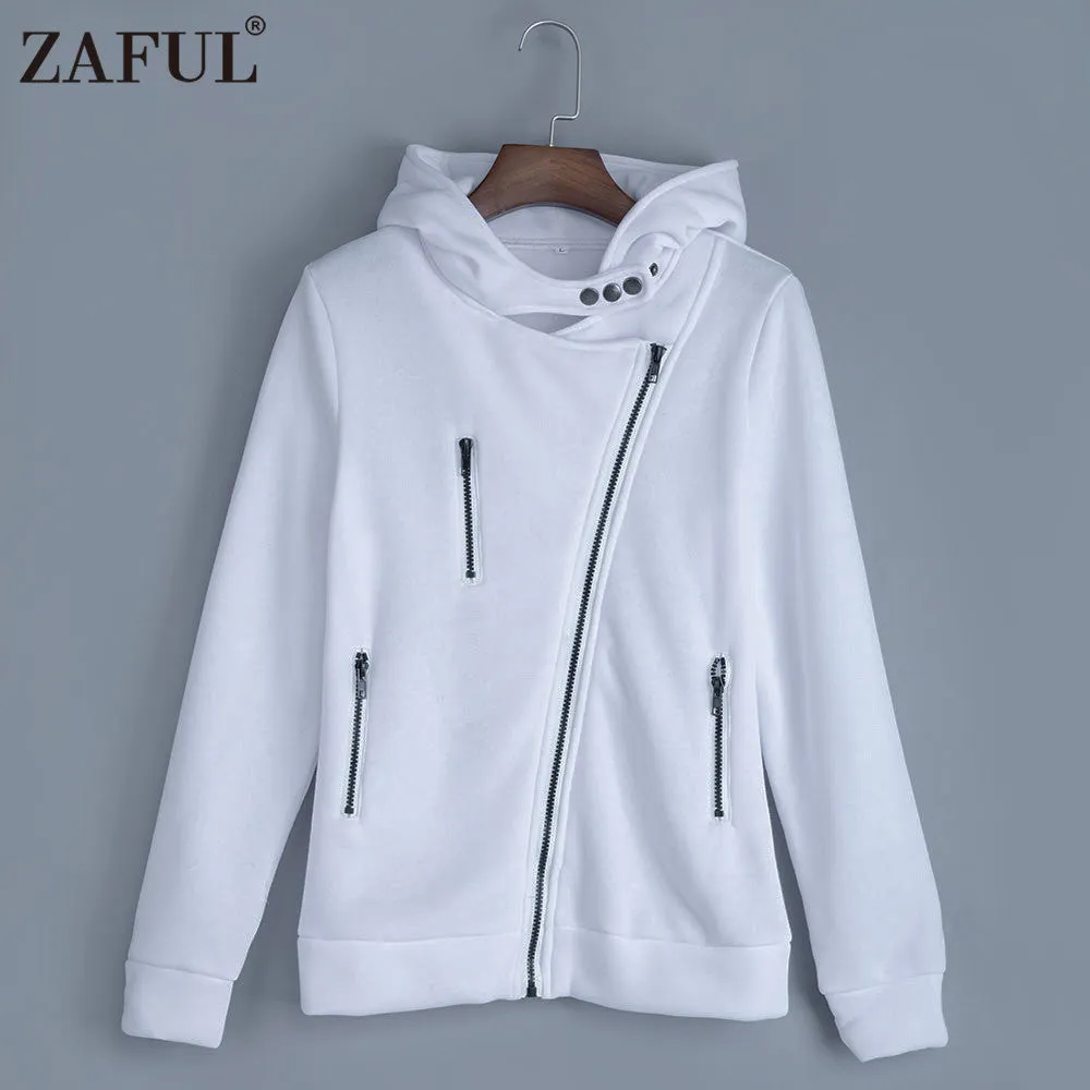 Women hoodie sweatshirt zipper V Neck Long Sleeve Warm partywear jacket