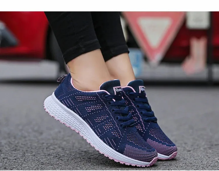 Women's Fashion Casual Shoes – Breathable Walking Mesh Flat Sneakers