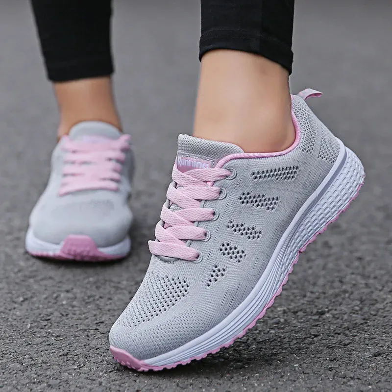 Women's Fashion Casual Shoes – Breathable Walking Mesh Flat Sneakers
