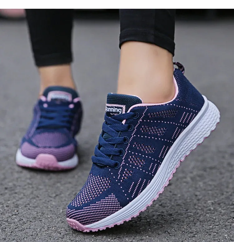 Women's Fashion Casual Shoes – Breathable Walking Mesh Flat Sneakers