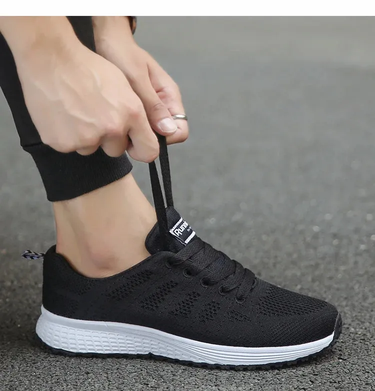 Women's Fashion Casual Shoes – Breathable Walking Mesh Flat Sneakers