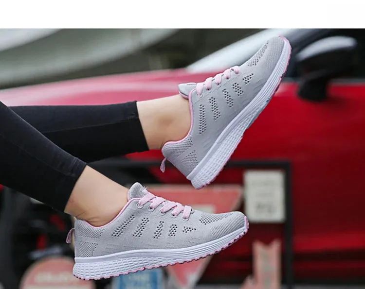 Women's Fashion Casual Shoes – Breathable Walking Mesh Flat Sneakers