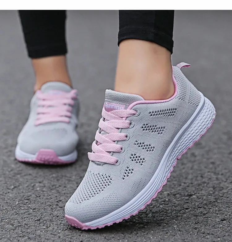 Women's Fashion Casual Shoes – Breathable Walking Mesh Flat Sneakers