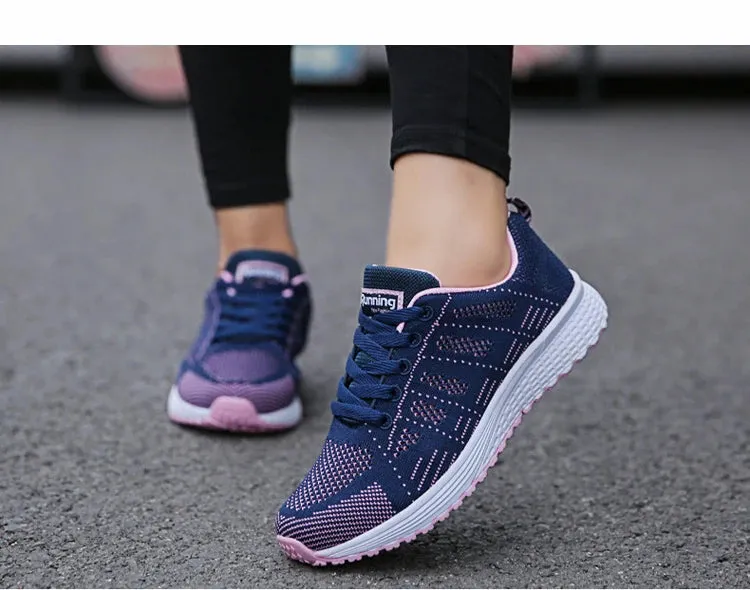 Women's Fashion Casual Shoes – Breathable Walking Mesh Flat Sneakers