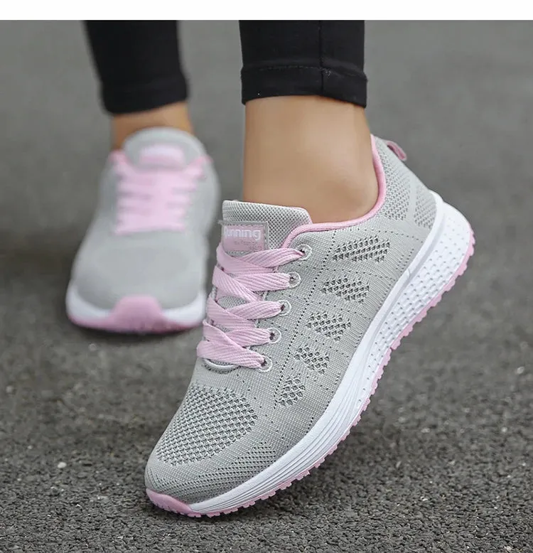 Women's Fashion Casual Shoes – Breathable Walking Mesh Flat Sneakers